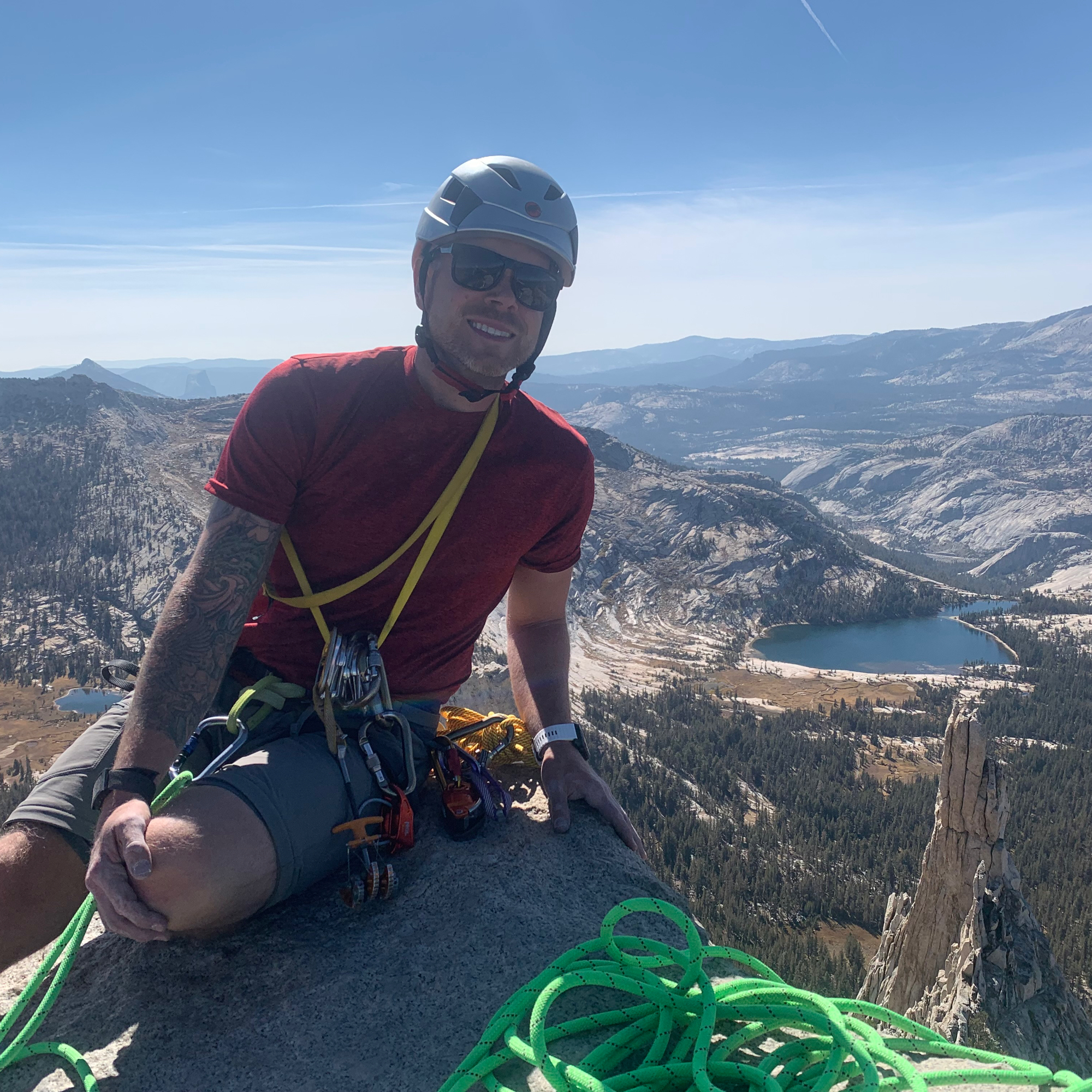 Climbing Beta video of climbers on Cathedral Peak 5.6 in Yosemite Valley with undefined beta videos in KAYA, the climber's app - where climbers can log and track their ascents, progress, and connect with their local gym and outdoor climbing community.
