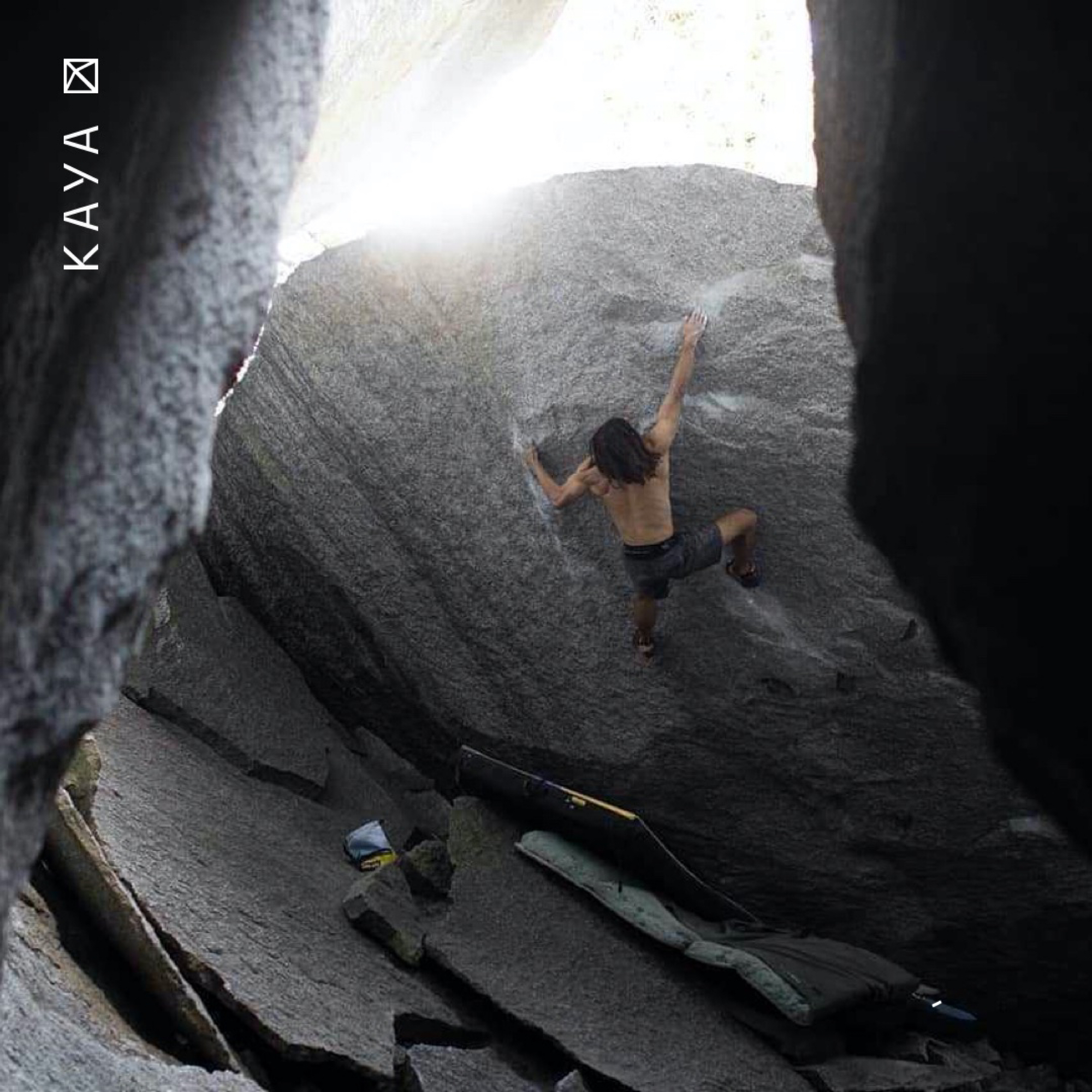 Climbing Beta video of climbers on Room Service v12 in Squamish with undefined beta videos in KAYA, the climber's app - where climbers can log and track their ascents, progress, and connect with their local gym and outdoor climbing community.