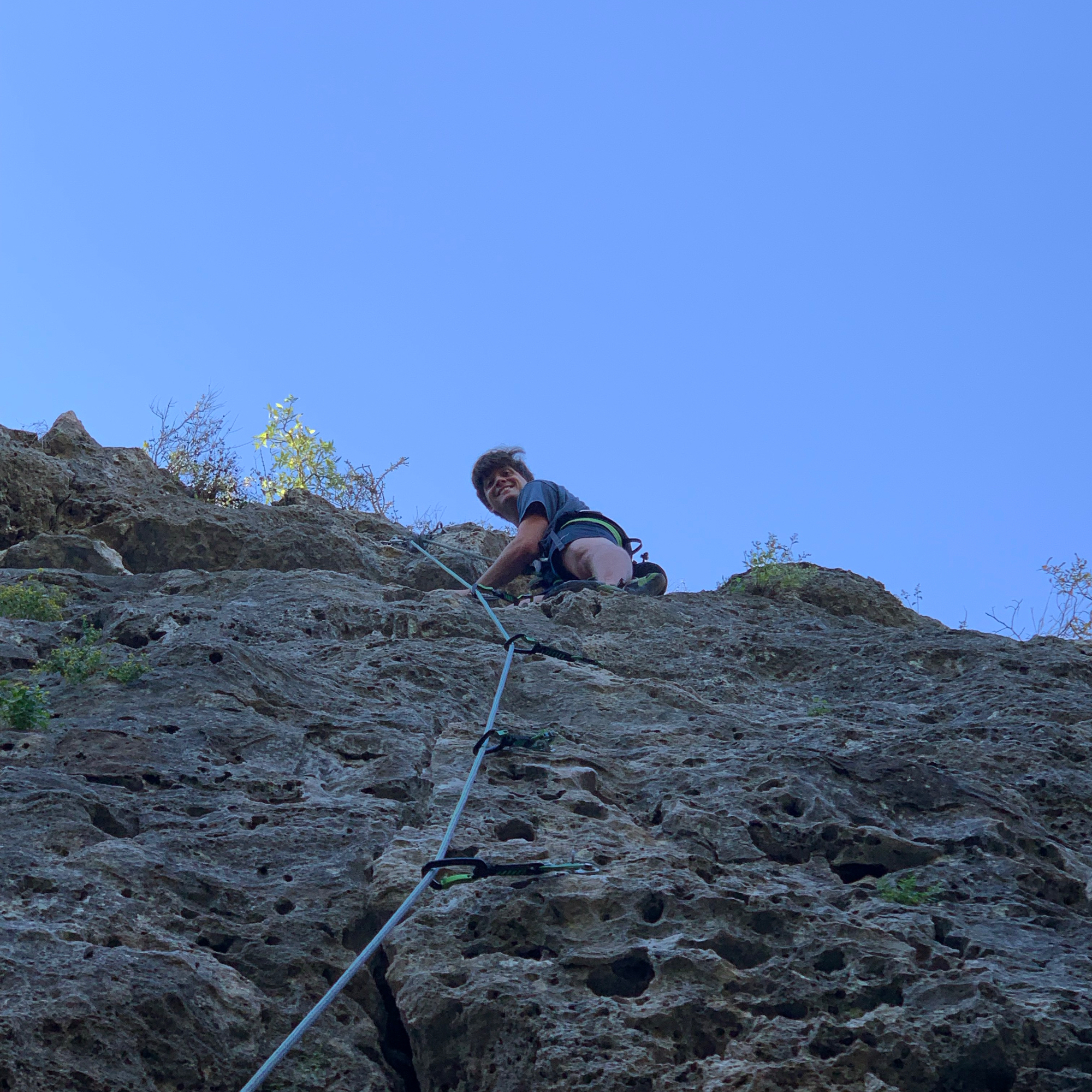 Climbing Beta video of climbers on Halfling's Leaf 5.8 in Reimer's Ranch with undefined beta videos in KAYA, the climber's app - where climbers can log and track their ascents, progress, and connect with their local gym and outdoor climbing community.