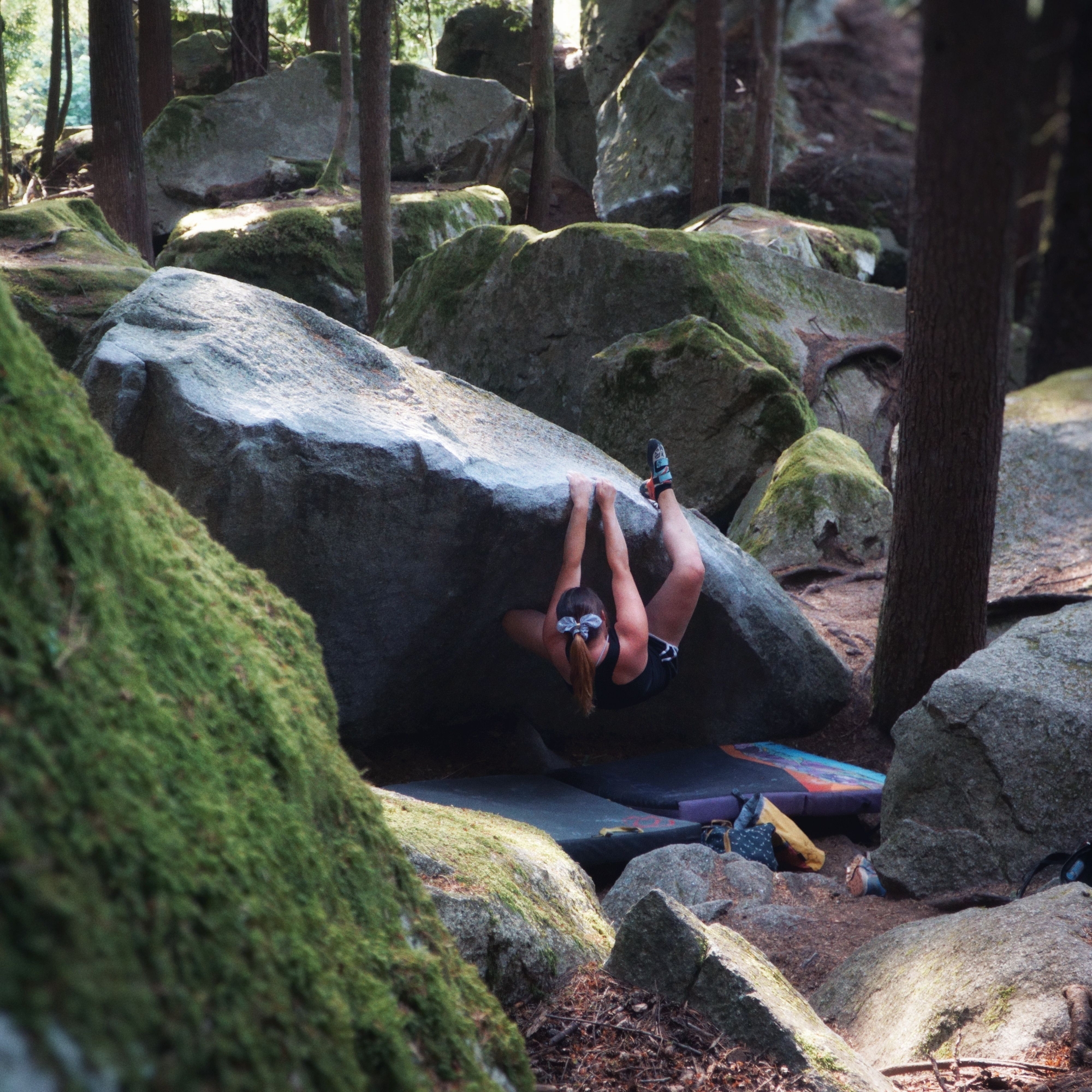 Climbing Beta video of climbers on Any Rock'll Do v1 in Squamish with undefined beta videos in KAYA, the climber's app - where climbers can log and track their ascents, progress, and connect with their local gym and outdoor climbing community.