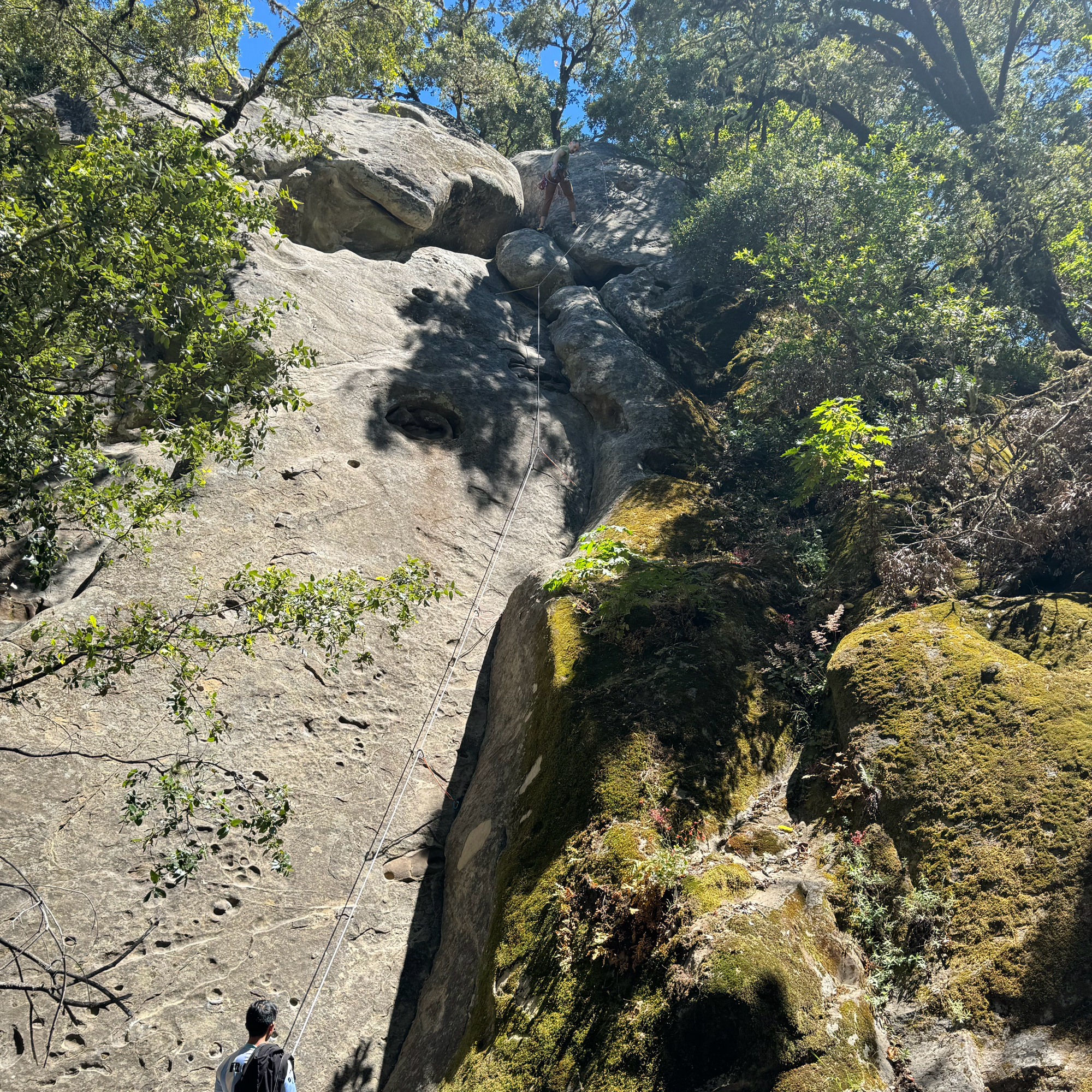 Climbing Beta video of climbers on Degeneration 5.10a in Castle Rock State Park with undefined beta videos in KAYA, the climber's app - where climbers can log and track their ascents, progress, and connect with their local gym and outdoor climbing community.