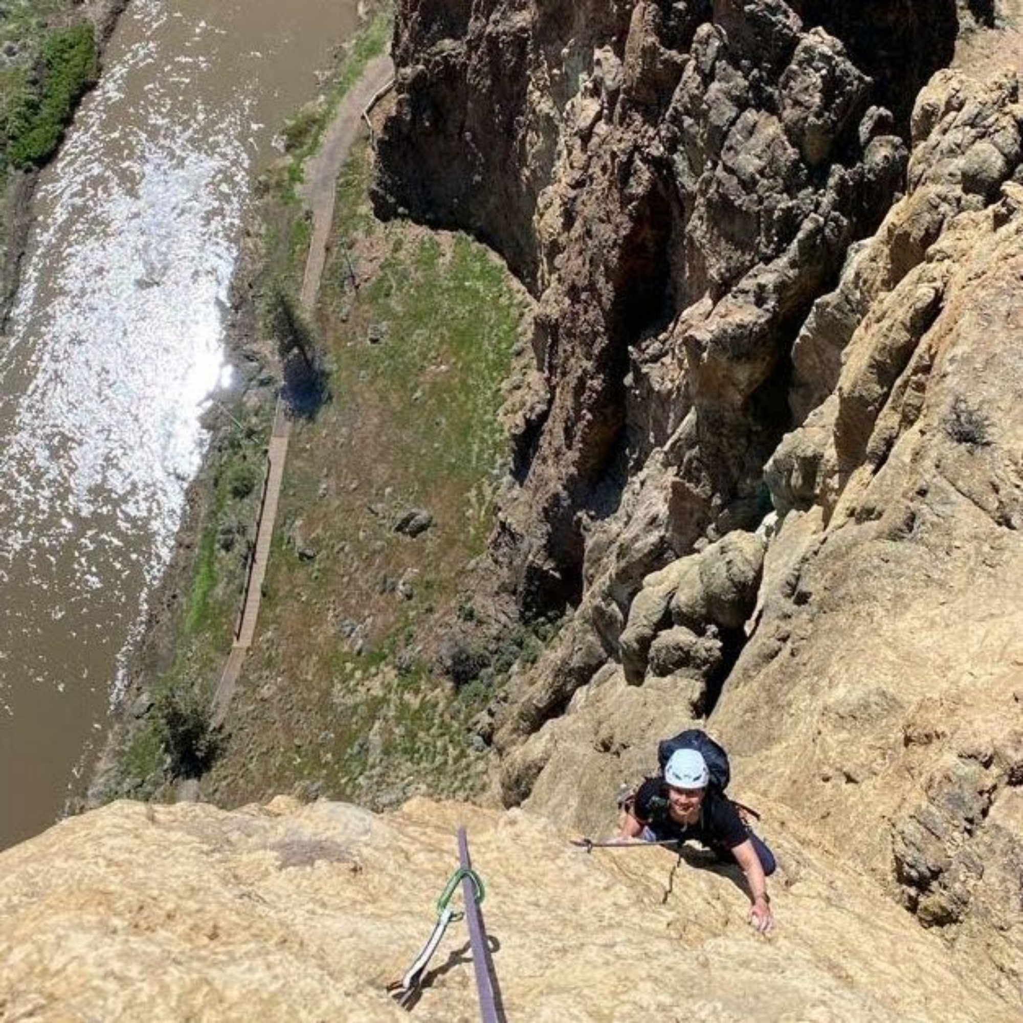 Climbing Beta video of climbers on Voyage of the Cow Dog 5.9 in Smith Rock with undefined beta videos in KAYA, the climber's app - where climbers can log and track their ascents, progress, and connect with their local gym and outdoor climbing community.