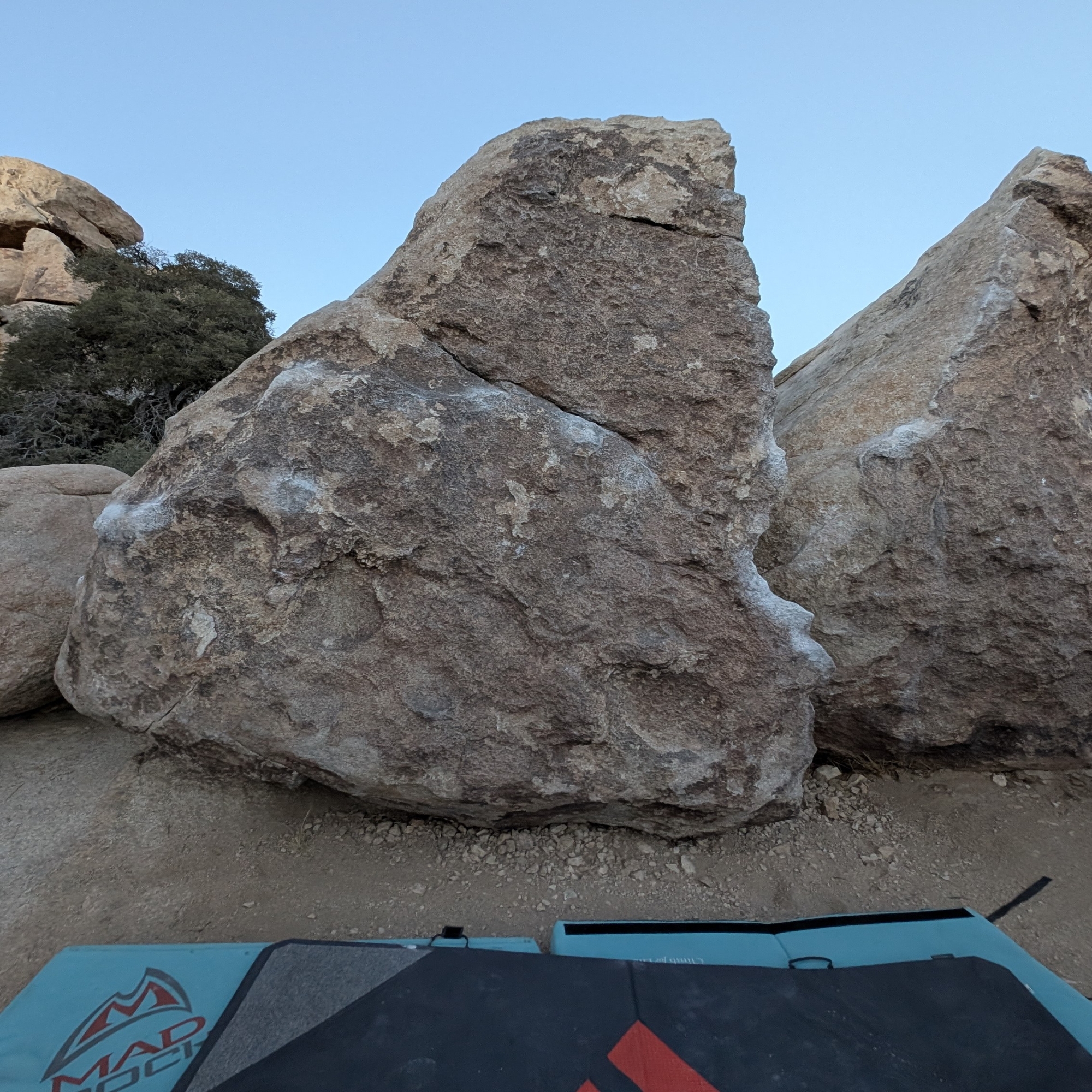 Climbing Beta video of climbers on Mr. H vB in Joshua Tree with undefined beta videos in KAYA, the climber's app - where climbers can log and track their ascents, progress, and connect with their local gym and outdoor climbing community.