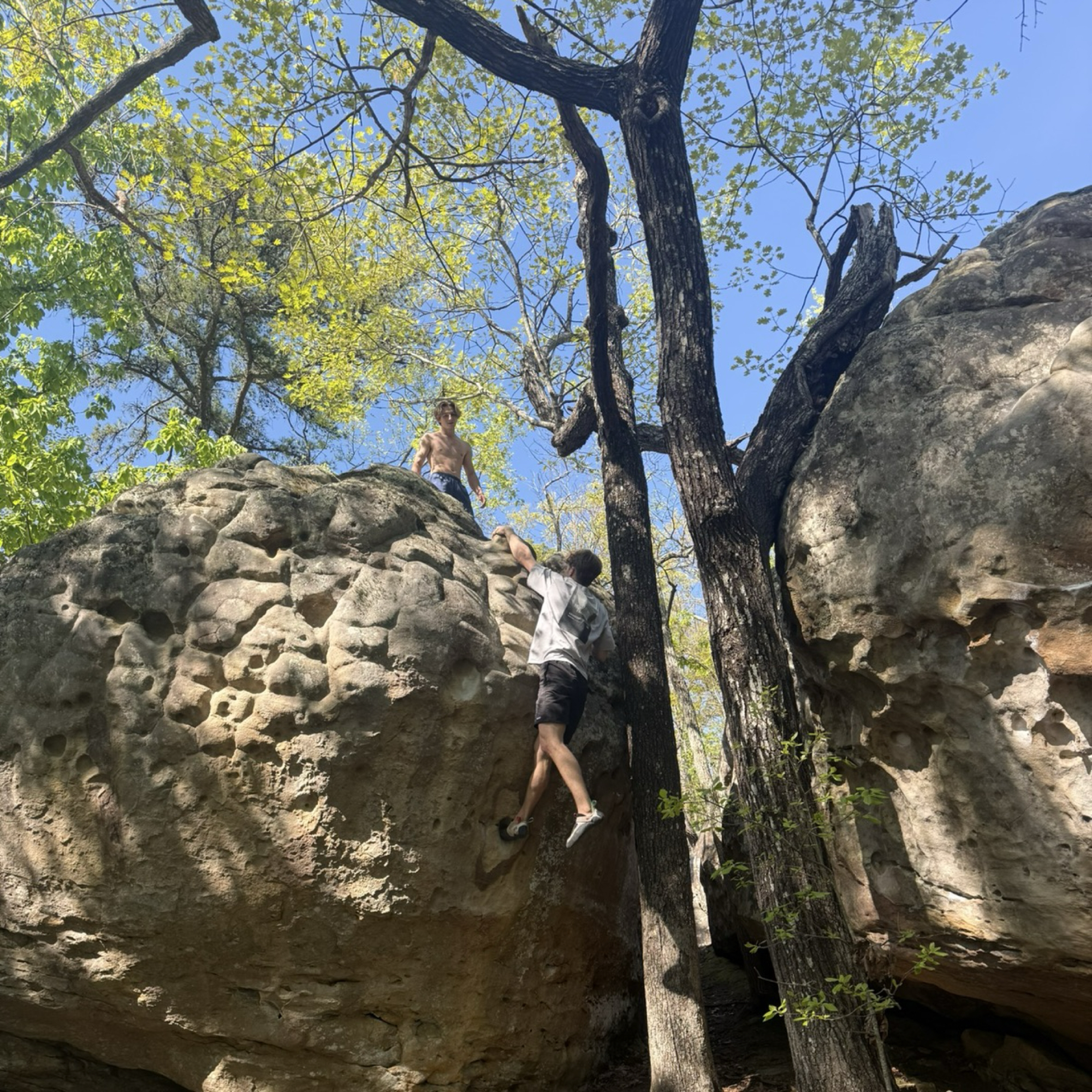 Climbing Beta video of climbers on The Crown v3 in Horse Pens 40 with undefined beta videos in KAYA, the climber's app - where climbers can log and track their ascents, progress, and connect with their local gym and outdoor climbing community.