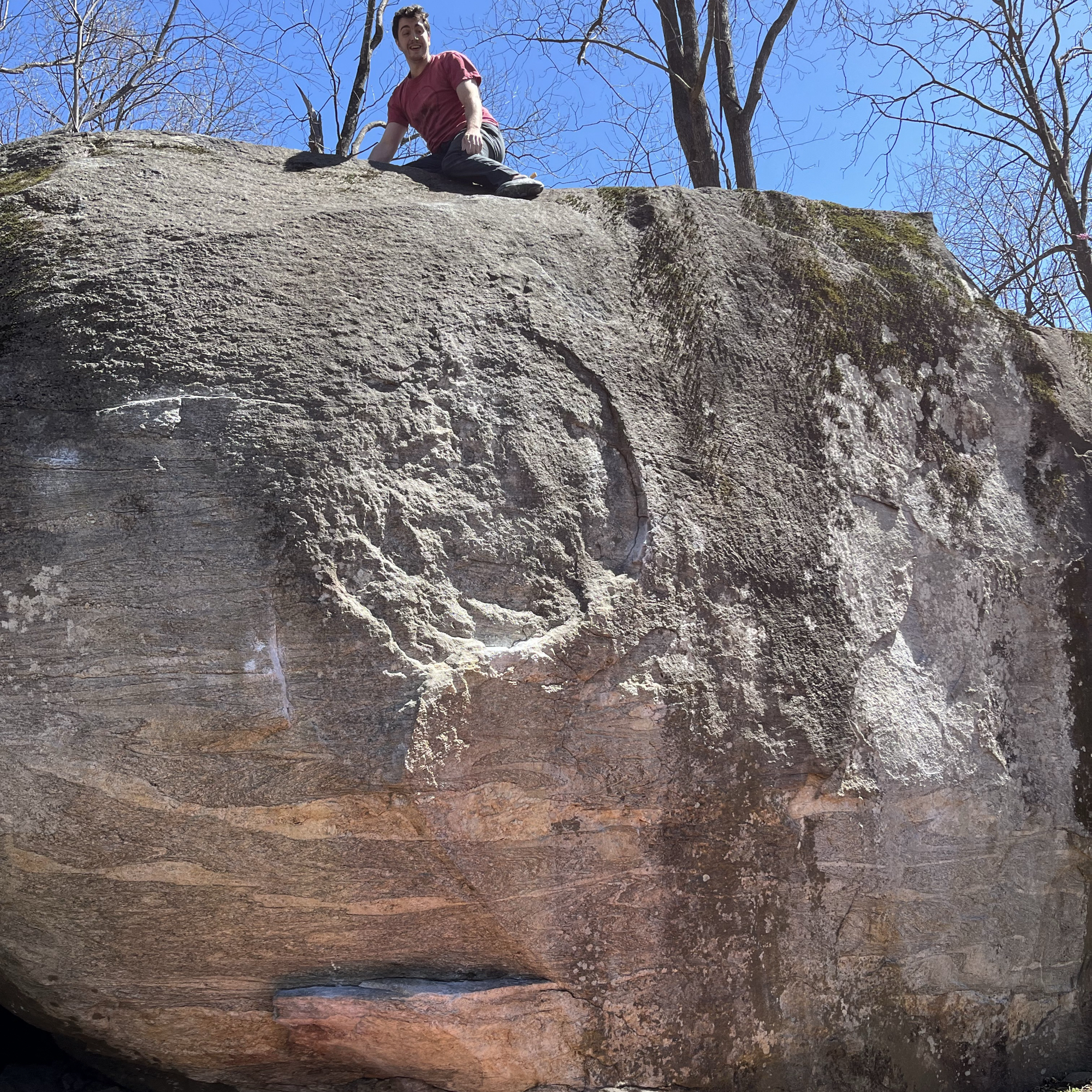 Climbing Beta video of climbers on Rotator Cuff Sit v6 in Rumbling Bald with undefined beta videos in KAYA, the climber's app - where climbers can log and track their ascents, progress, and connect with their local gym and outdoor climbing community.