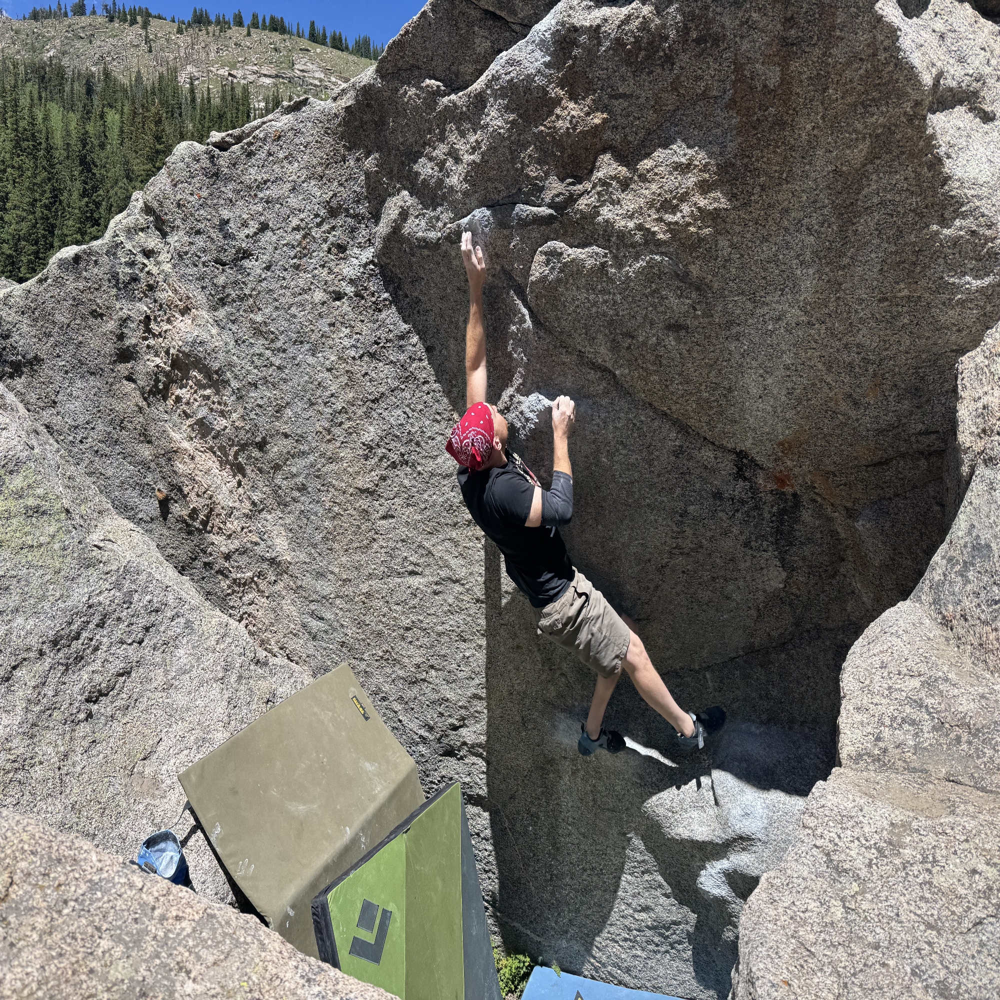 Climbing Beta video of climbers on The Ladder v2 in Mt. Blue Sky with undefined beta videos in KAYA, the climber's app - where climbers can log and track their ascents, progress, and connect with their local gym and outdoor climbing community.