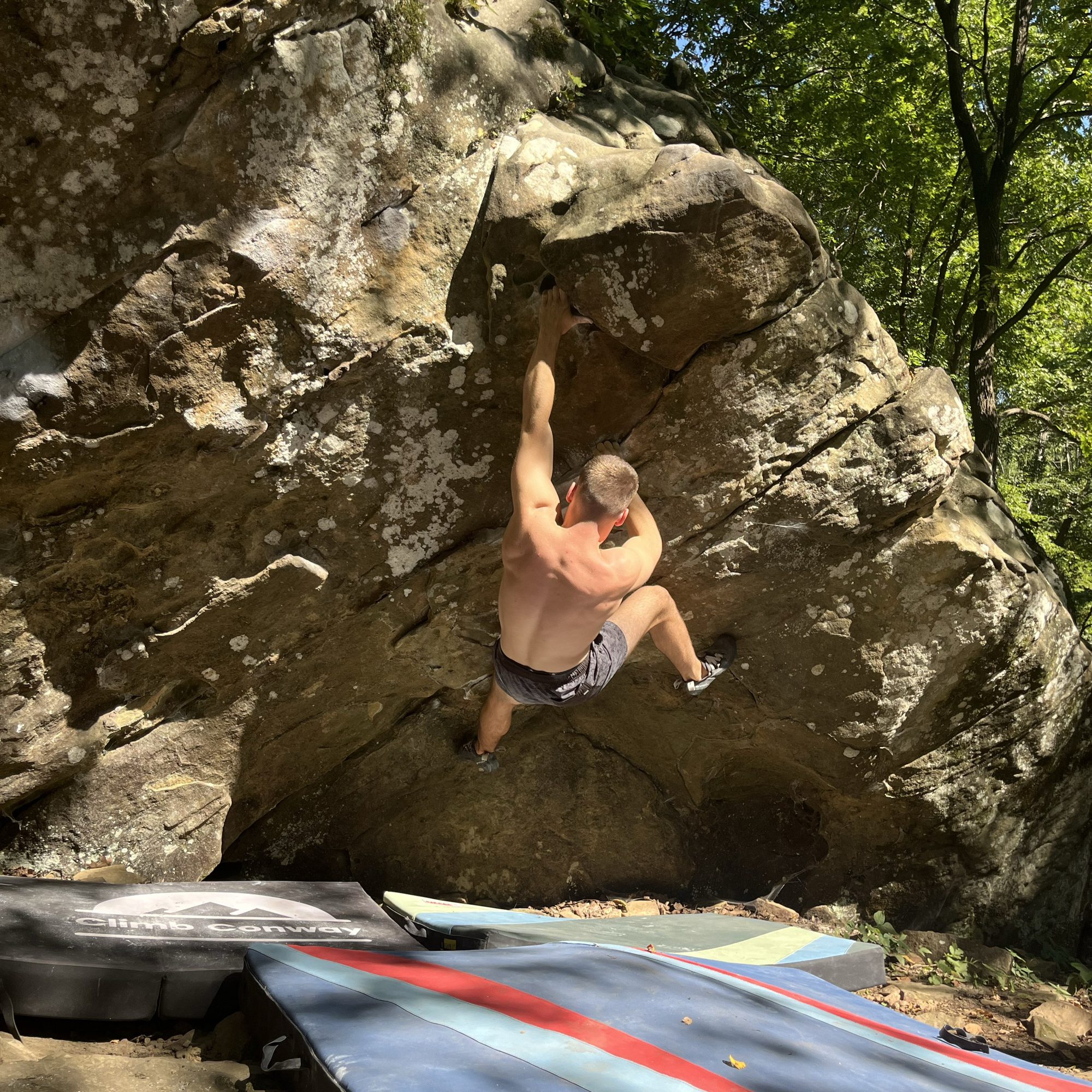Climbing Beta video of climbers on Udaho v3 in Horseshoe Canyon Ranch with undefined beta videos in KAYA, the climber's app - where climbers can log and track their ascents, progress, and connect with their local gym and outdoor climbing community.