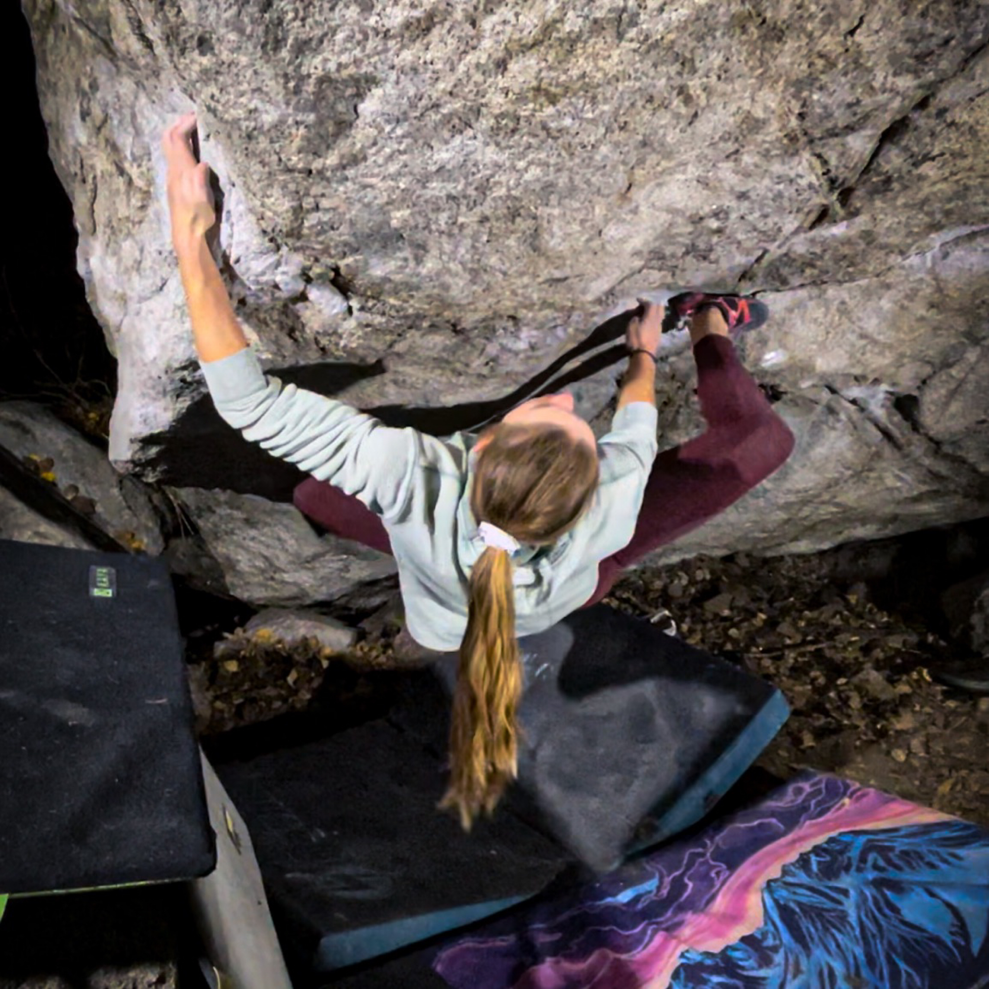 Climbing Beta video of climbers on Inception v11 in Little Cottonwood Canyon with undefined beta videos in KAYA, the climber's app - where climbers can log and track their ascents, progress, and connect with their local gym and outdoor climbing community.