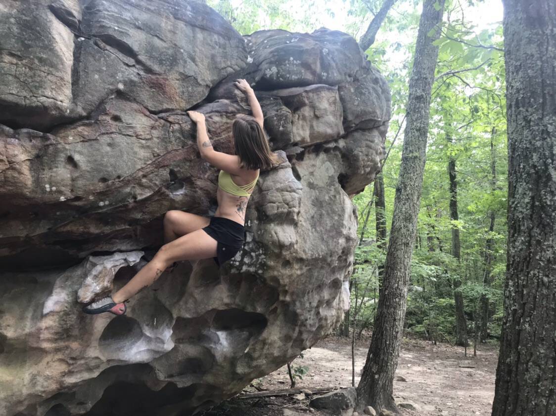Climbing Beta video of climbers on Pet Raccoon v1 in Rocktown with undefined beta videos in KAYA, the climber's app - where climbers can log and track their ascents, progress, and connect with their local gym and outdoor climbing community.