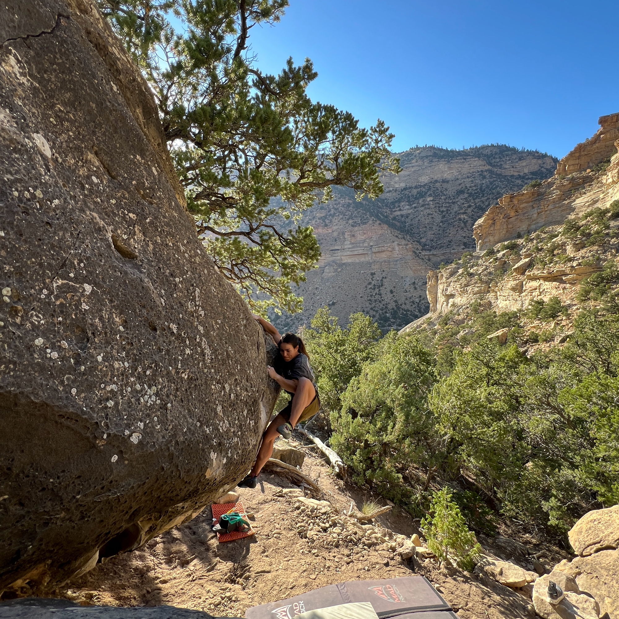 Climbing Beta video of climbers on Raw Hide v6 in Joe's Valley with undefined beta videos in KAYA, the climber's app - where climbers can log and track their ascents, progress, and connect with their local gym and outdoor climbing community.