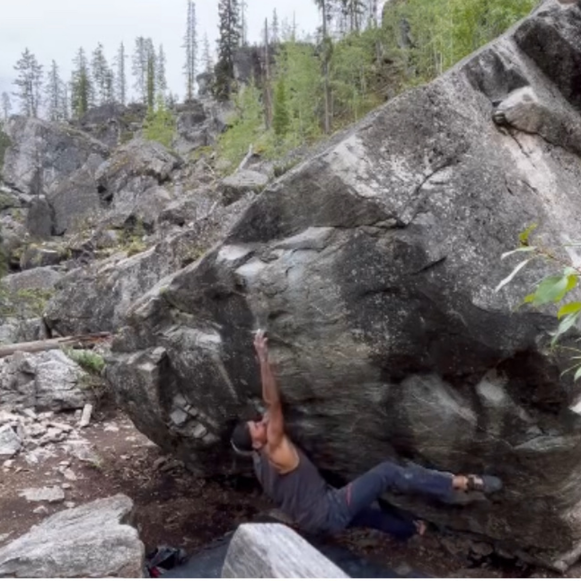 Climbing Beta video of climbers on Variation Power v8 in Kelowna with undefined beta videos in KAYA, the climber's app - where climbers can log and track their ascents, progress, and connect with their local gym and outdoor climbing community.