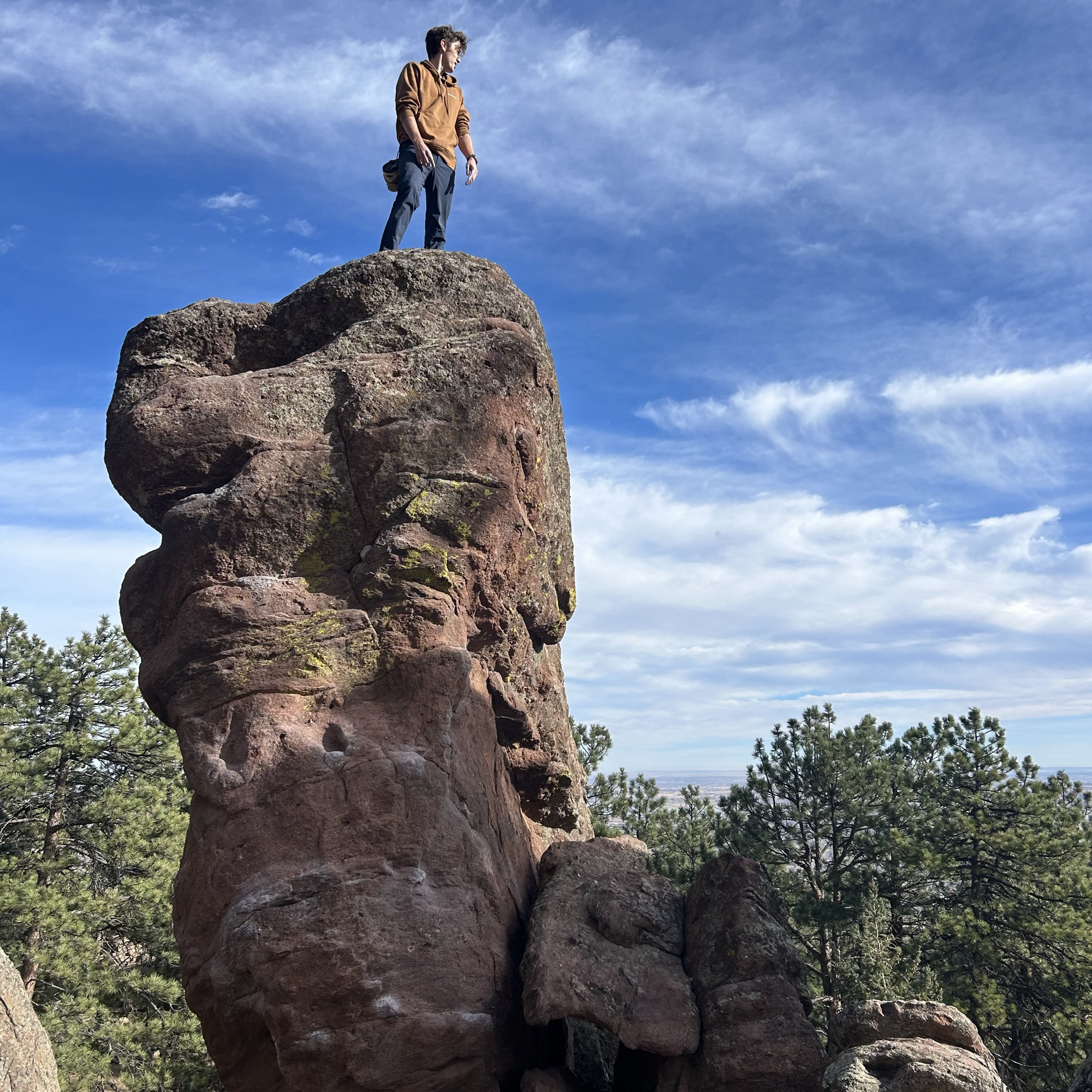Climbing Beta video of climbers on Triple Bulge v3 in Flagstaff Mountain, CO with undefined beta videos in KAYA, the climber's app - where climbers can log and track their ascents, progress, and connect with their local gym and outdoor climbing community.