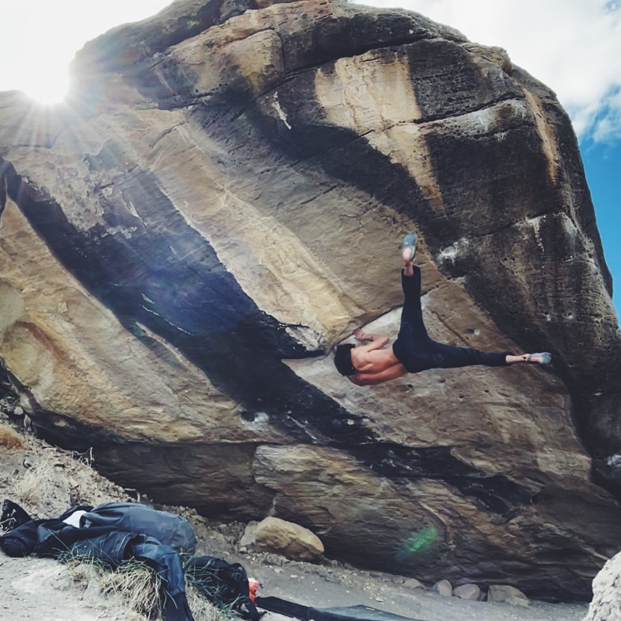 Climbing Beta video of climbers on Masterpiece v12 in Joe's Valley with undefined beta videos in KAYA, the climber's app - where climbers can log and track their ascents, progress, and connect with their local gym and outdoor climbing community.