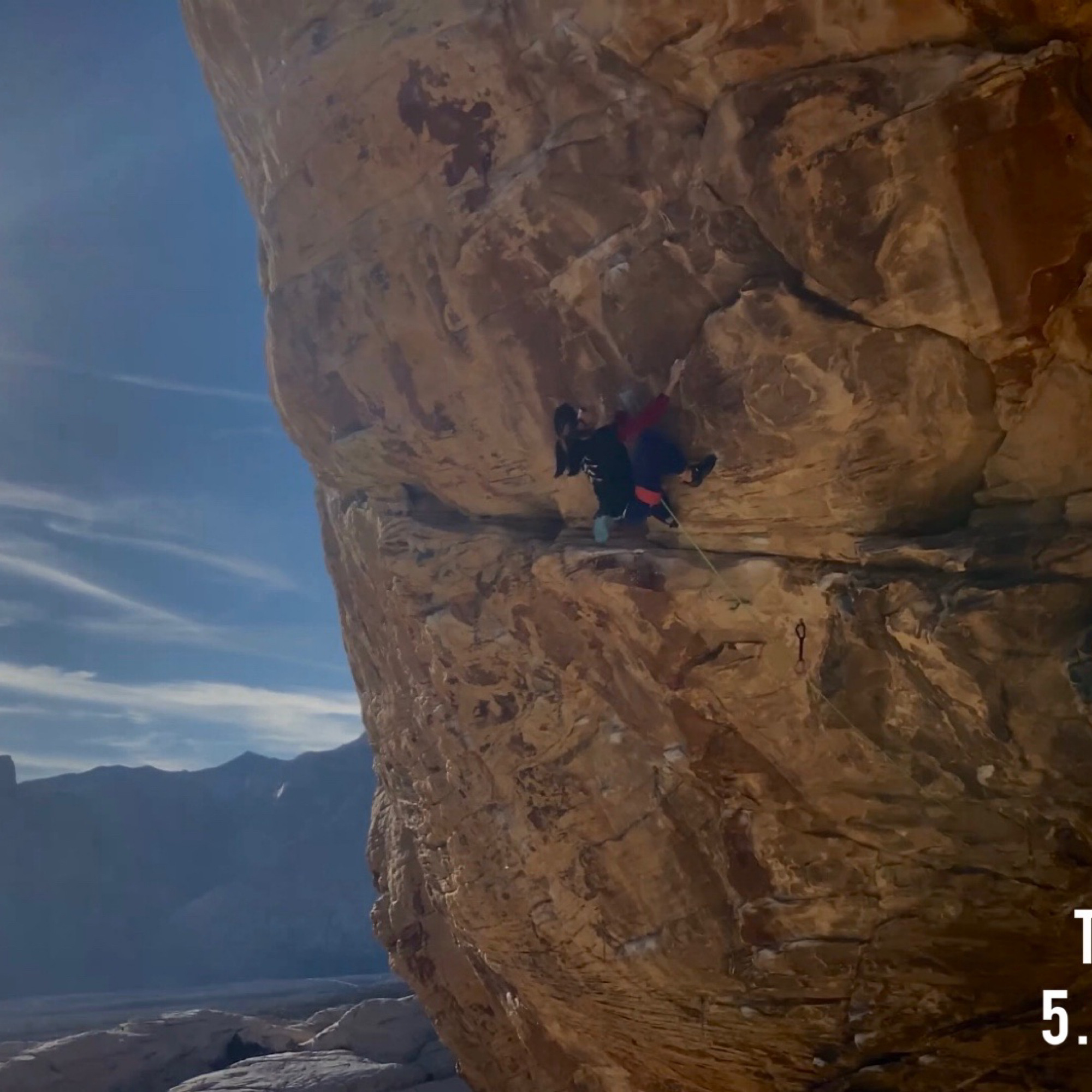 Climbing Beta video of climbers on The Trophy 5.12c in Red Rock with undefined beta videos in KAYA, the climber's app - where climbers can log and track their ascents, progress, and connect with their local gym and outdoor climbing community.