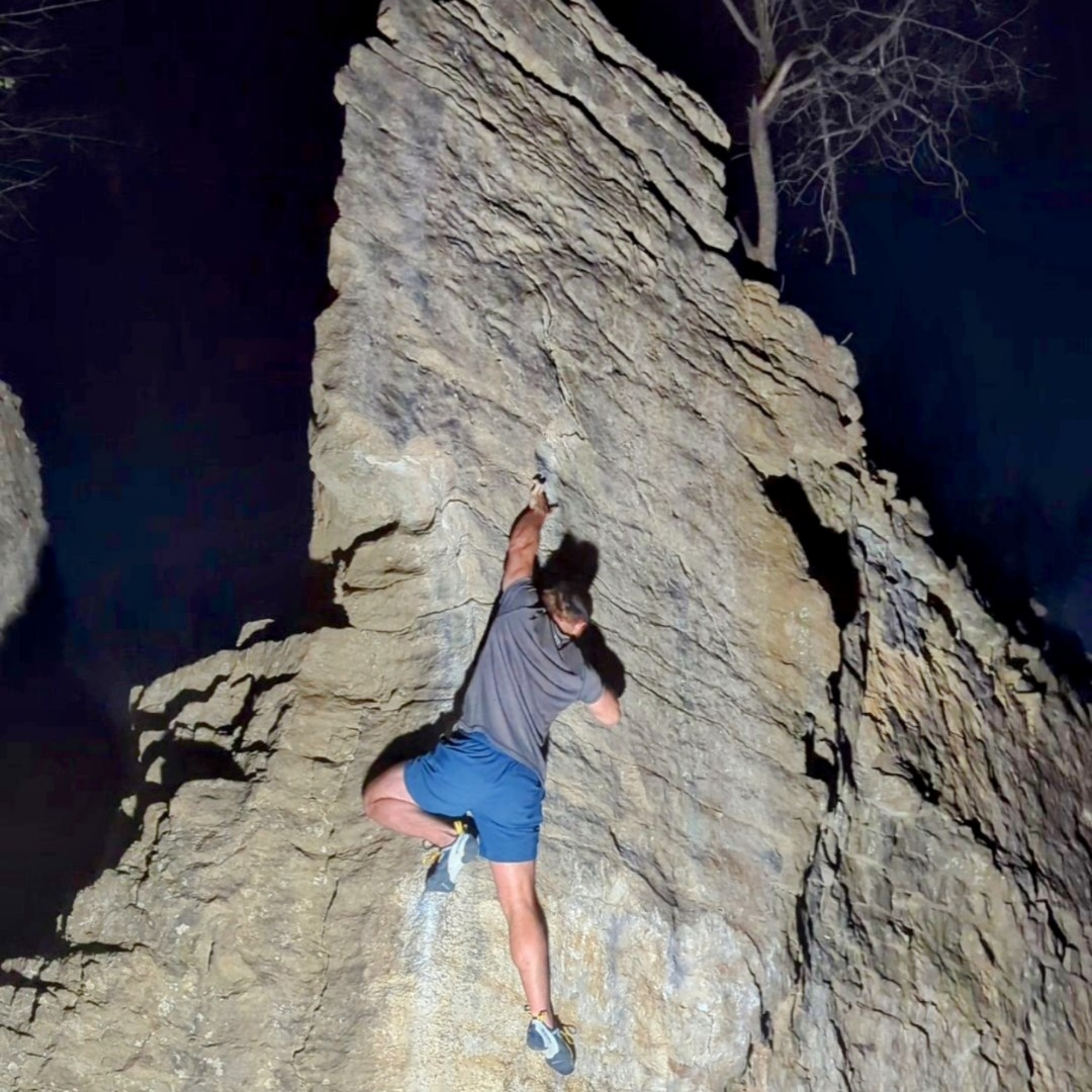 Climbing Beta video of climbers on The Ordeal v4 in Tulsa, OK with undefined beta videos in KAYA, the climber's app - where climbers can log and track their ascents, progress, and connect with their local gym and outdoor climbing community.