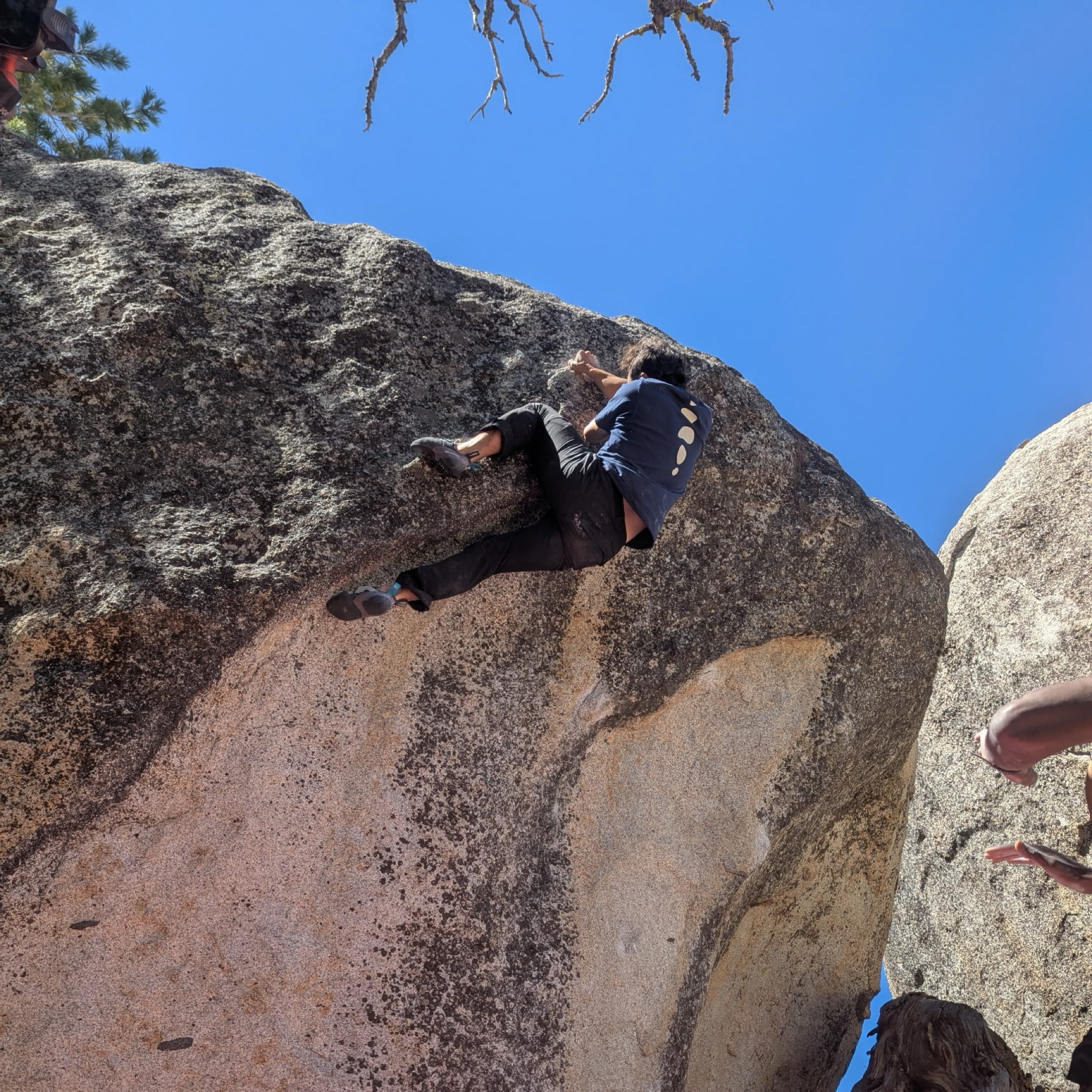 Climbing Beta video of climbers on The Moth v6 in Black Mountain with undefined beta videos in KAYA, the climber's app - where climbers can log and track their ascents, progress, and connect with their local gym and outdoor climbing community.