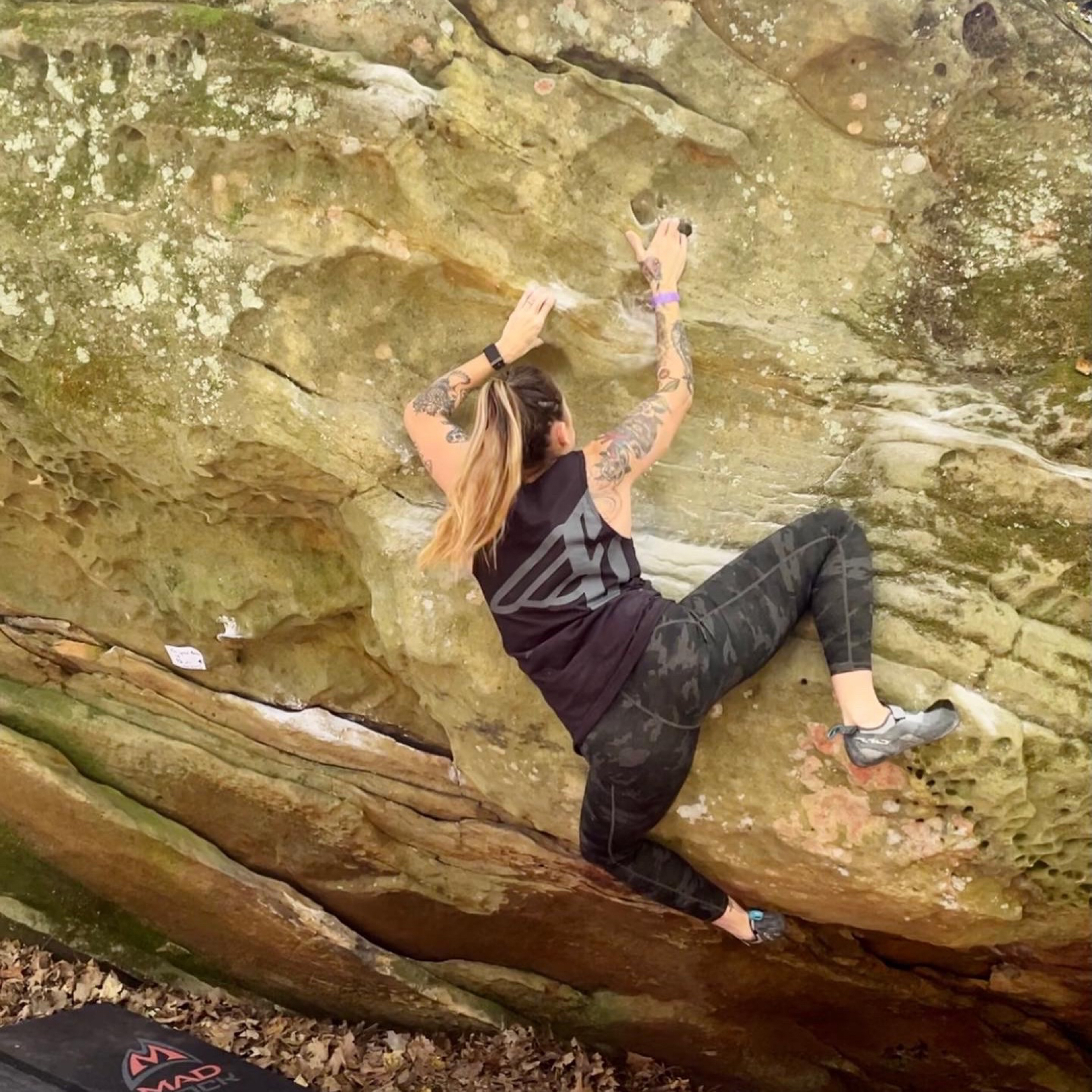 Climbing Beta video of climbers on Fire Up The Barbie v4 in Holy Boulders with undefined beta videos in KAYA, the climber's app - where climbers can log and track their ascents, progress, and connect with their local gym and outdoor climbing community.