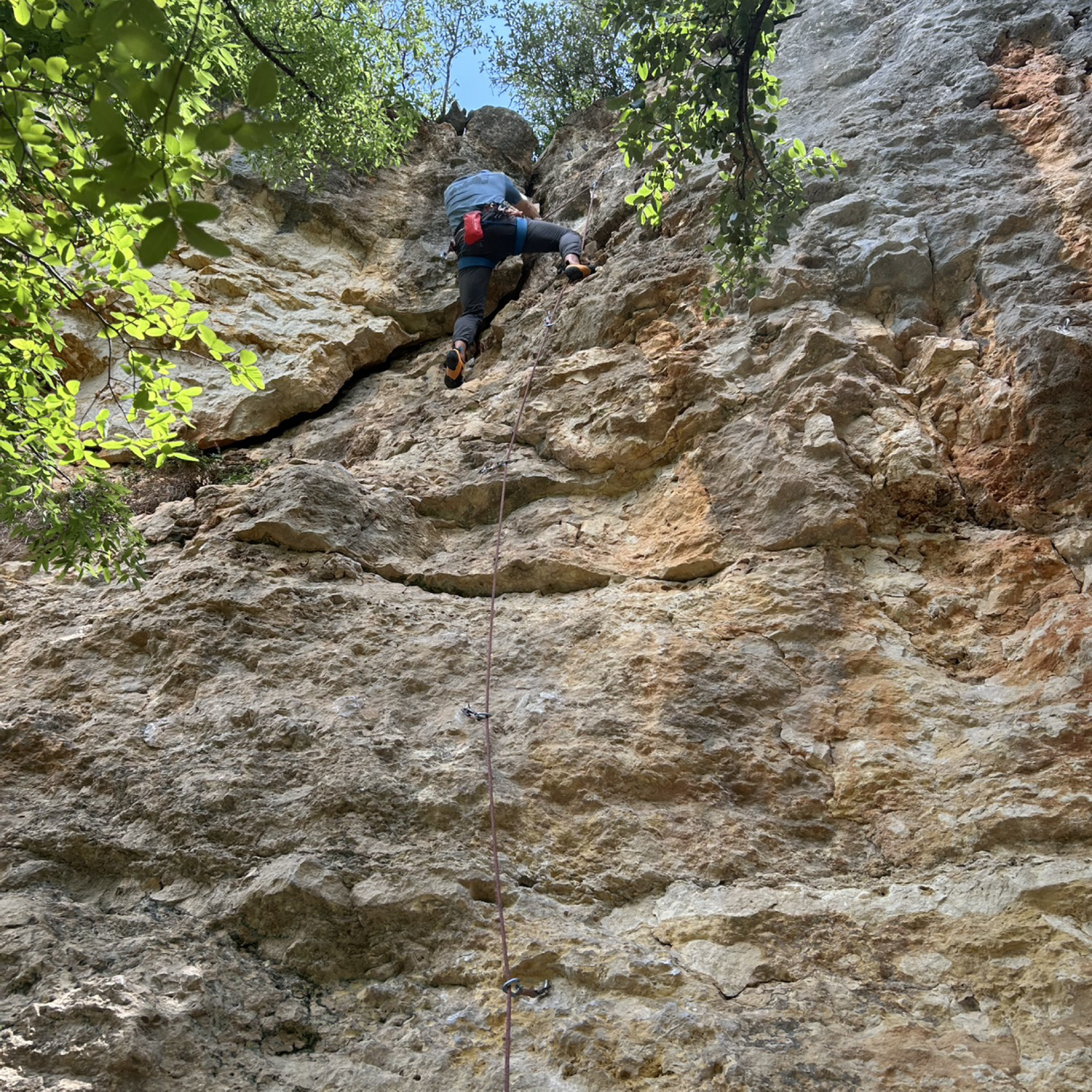 Climbing Beta video of climbers on Talk It Up 5.8 in Reimer's Ranch with undefined beta videos in KAYA, the climber's app - where climbers can log and track their ascents, progress, and connect with their local gym and outdoor climbing community.