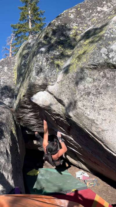 Slip 'n Slide v6, Lake Tahoe - Beta Video from kt.climbs