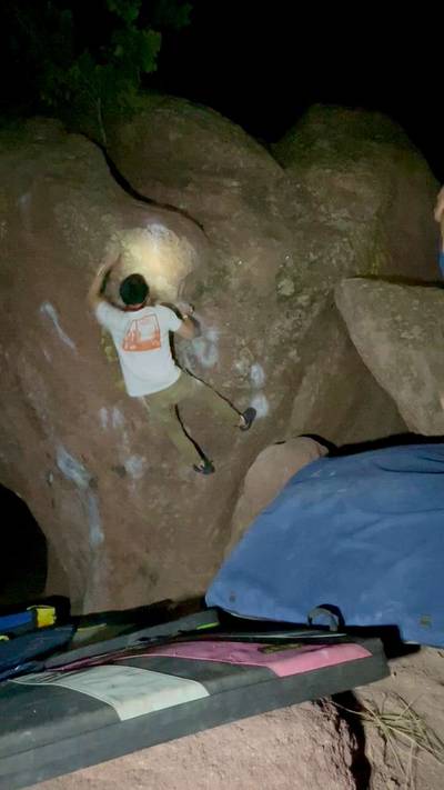 Trough Direct v8, Flagstaff Mountain, CO - Beta Video from dan324_climbs