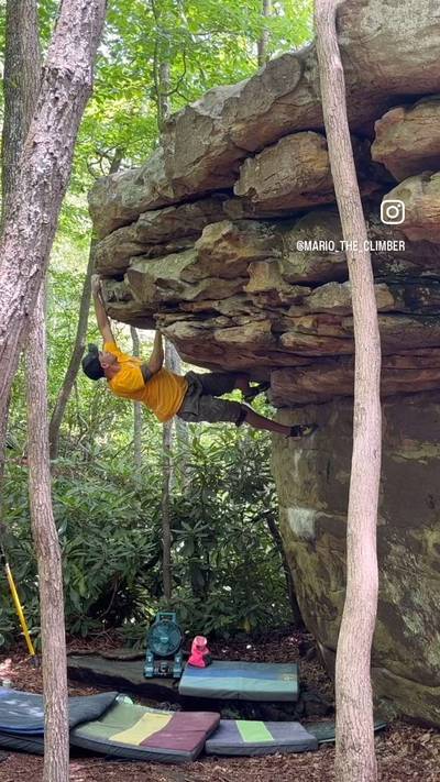 Crimpin' Ain't Easy v3, New River Gorge - Beta Video from MarioTheClimber