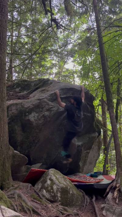 Tyler's Cave v2, Squamish - Beta Video from long_bear