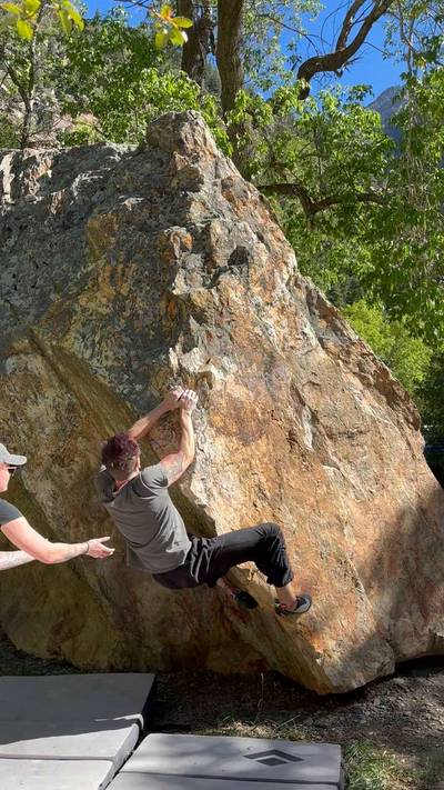 Short Arete v5, Big Cottonwood Canyon - Beta Video from cam.a
