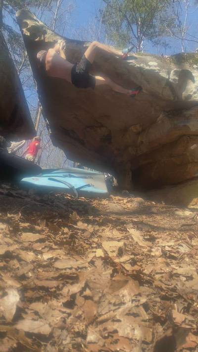 Pittman Arete v5, Hospital Boulders - Beta Video from Bwood5