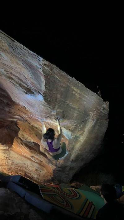 Bang v4, Red Rock - Beta Video from kimikoclimbs