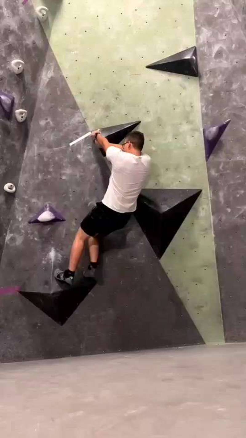 Purple Medium Feature, v5, Black Rock Bouldering Gym - Beta Video from Danny.the.Climber
