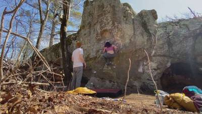 Pillar v5, Hospital Boulders - Beta Video from WahineClimbs