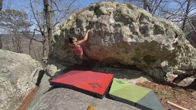 Pebble Beach v4, Hospital Boulders - Beta Video from WahineClimbs