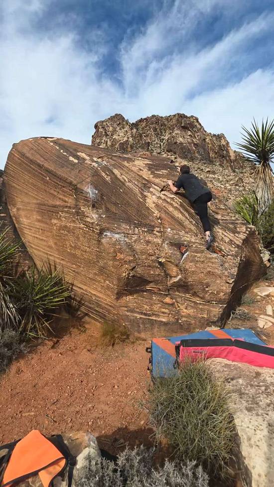 Windy Warm Up - Right Slab Bulge v2, Red Rock - Beta Video from TinyDynos