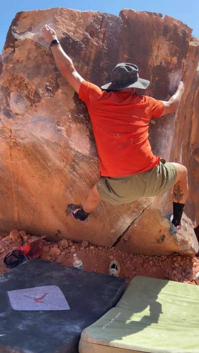 Square Arete v6, Red Rock - Beta Video from ChillSendz