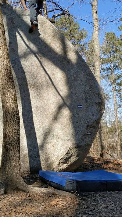 Sourwood Arete v3, Boat Rock - Beta Video from GrandpaRick