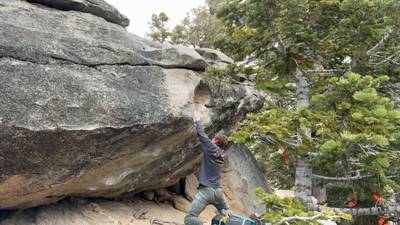 Blue Flame v7, Tramway - Beta Video from downclimbsonly