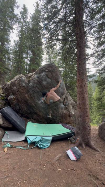 Trailside Problem v4, Guanella Pass - Beta Video from JustPullHarder