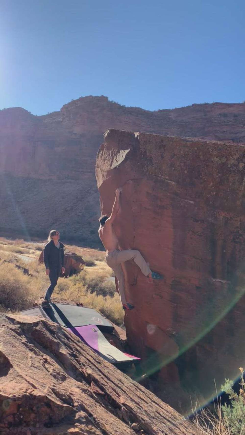 Roadside Arete v7, Moab - Beta Video from CS2000