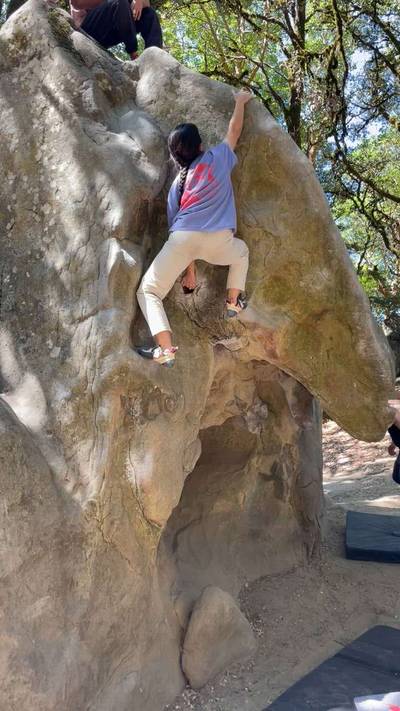 Overhang Lieback v2, Castle Rock State Park - Beta Video from lisalisa