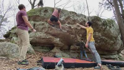 Angina v5, Hospital Boulders - Beta Video from WahineClimbs