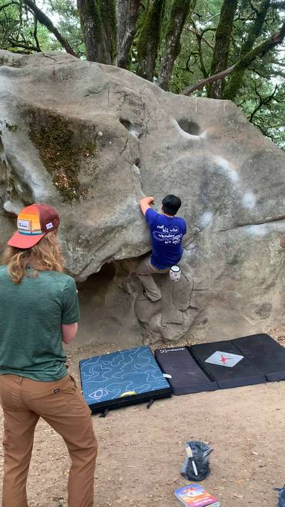 Magoo Warm Up v0, Castle Rock State Park - Beta Video from ClimbingSheu