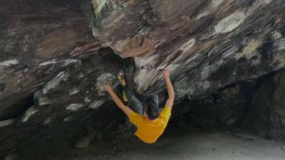 Schist Cave v10, Leavenworth - Beta Video from AndrewChen