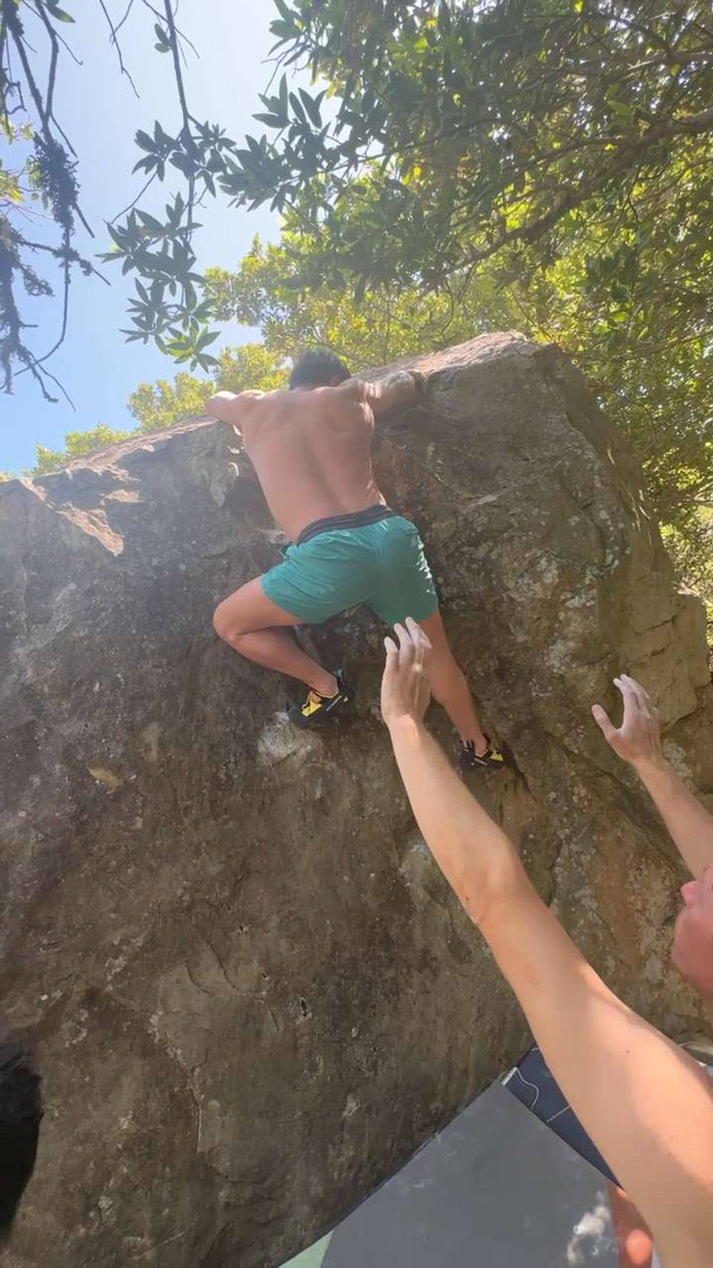 Unnamed Trailside Face 1 v1, Mt. Tamalpais - Beta Video from austinclimbsweird