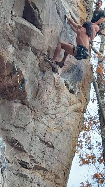 Deep Throat-Blonde Link-Up 5.13b, New River Gorge - Beta Video from jjjack