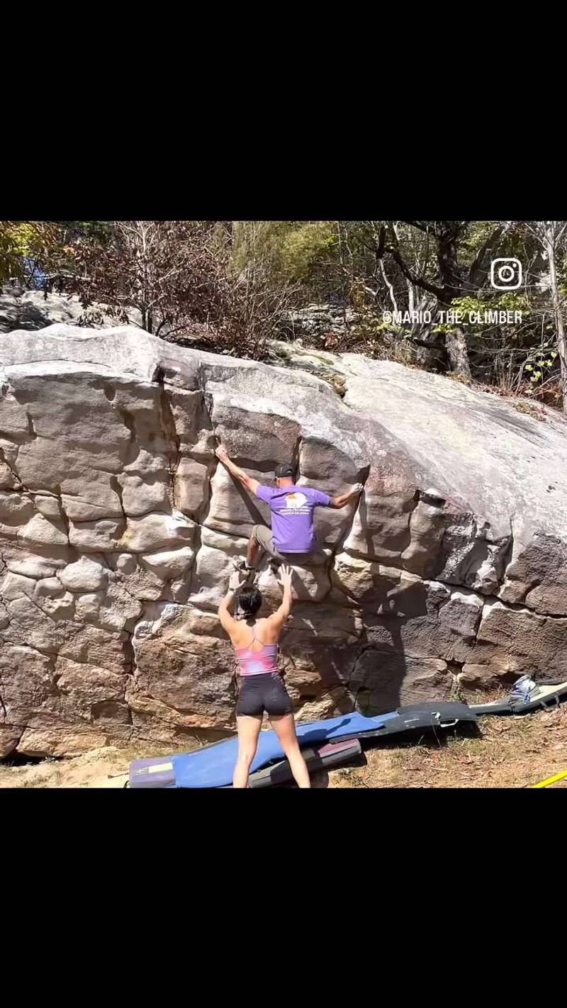 45 Degree Traverse v7, Stone Fort - Beta Video from MarioTheClimber