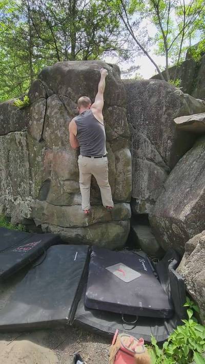 Slopey Arete v5, Taylors Falls - Beta Video from ClimbCrewDad
