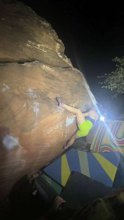 W.C. v5, Red Rock - Beta Video from kimikoclimbs