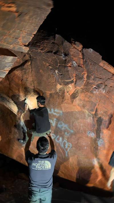 Words of Affirmation v6, Red Rock - Beta Video from rickyslclimbs