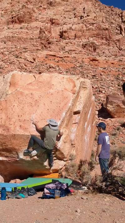 Welcome to Detroit v4, Red Rock - Beta Video from bouldering_wonton