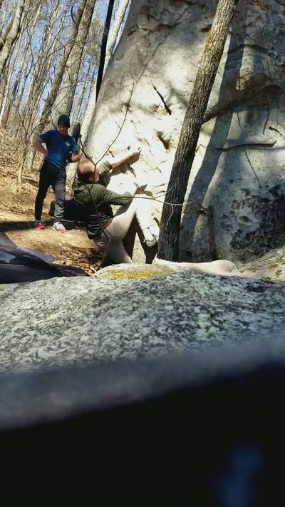 Pocket Arete v4, Hospital Boulders - Beta Video from Tstreett87